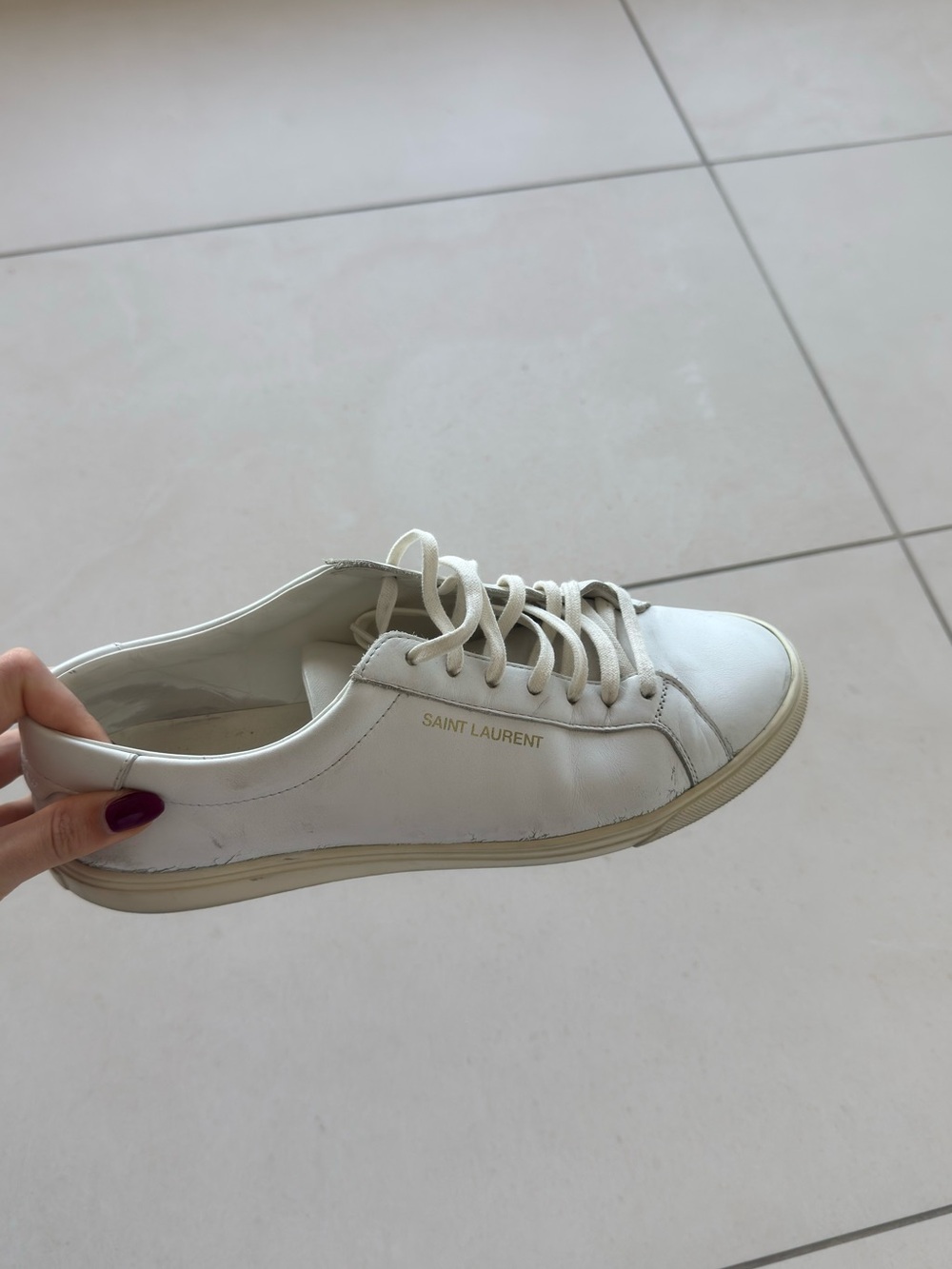 Saint Laurent Andy White Sneakers EU 42 - Picture 5 of 9